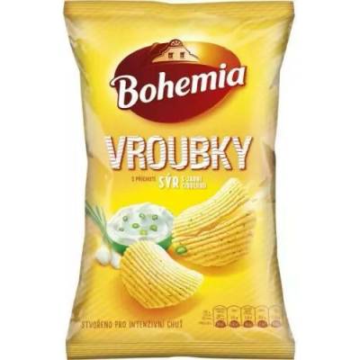 Bohemia vroubkované sýr a jarní cibulka 120 g