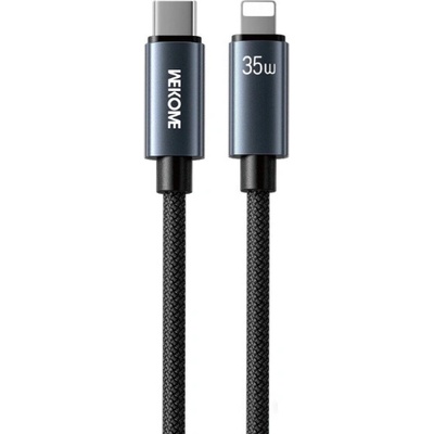 Wekome WDC-65 opletený nabíjecí a datový USB-C na Lightning 1,2m černý