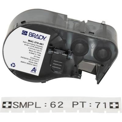 Brady M4C-375-461 / 170875, 9.53 mm x 7.62 m, Полиестер, черен печат / бял фон (170875)