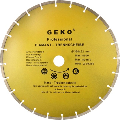 Diamantový kotúč segmentový 350 x 32 x 4,1 mm, GEKO