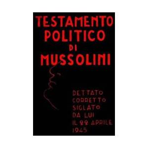 Testamento politico di Mussolini (ISBN: 9780368972980)