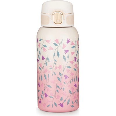 Petite & Mars Fľaša nerezová termo s náustkom 500 ml Delicate Flowers 36m+