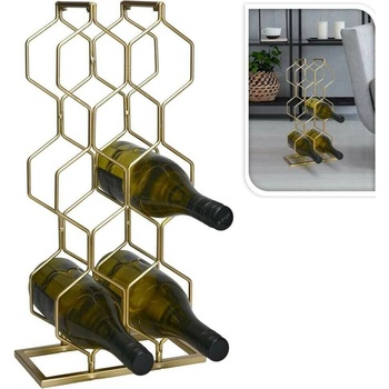 EXCELLENT Stojan na víno kovový 8 fliaš zlatá KO-C37880420