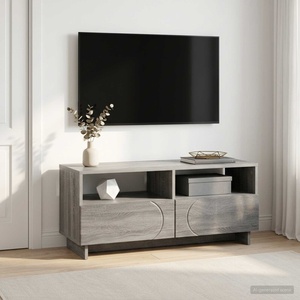 vidaXL ТВ стойка 90 x 34.5 x 40 cm Сив Сонома Инженерна дървесина (8011474)