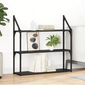 vidaXL Стенен рафт Монтиране на стена Черния дъб 80 x 21 x 78, 5 cm (882795)