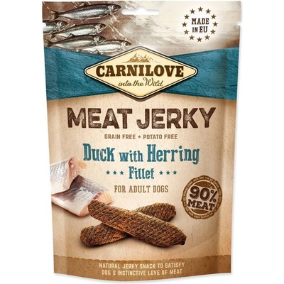 Carnilove Jerky kačica a sleď plátky 100 g
