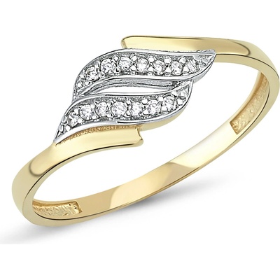 Lillian Vassago Zlatý prsten se zirkony LLV46 GR028