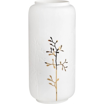 Raeder Ваза Raeder със златисти детайли 21, 5 см бяла (C15169)