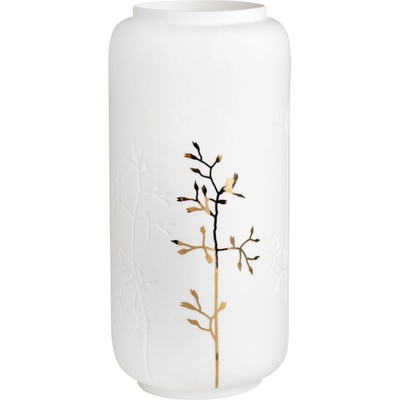 Raeder Ваза Raeder със златисти детайли 21, 5 см бяла (C15169)