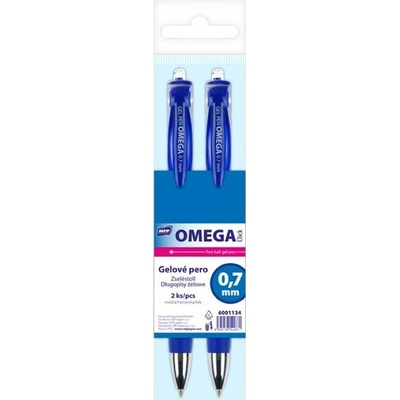 MFP 6001134 gelové pero OMEGA click 0,7 modré v sáčku 2 ks