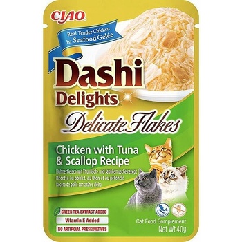 Ciao Churu Cat Dashi Delights Deli Flakes Chicken & Tuna & Scallops 40 g