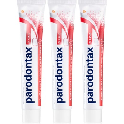 Parodontax Classic паста за зъби против кървене на венци без флуорид 3x75ml