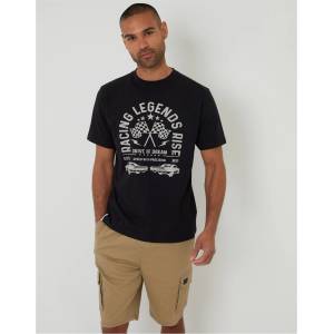 Threadbare Тениска Threadbare Men's Neilson Regular Fit T-Shirt - Black