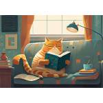 Yazz - Puzzle Cat and Books - 1 000 piese
