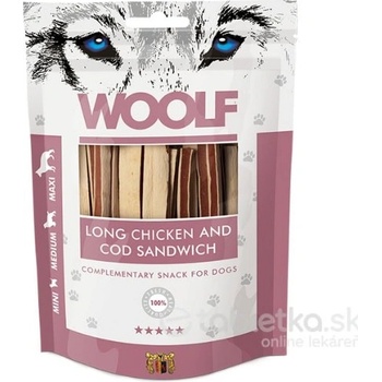 Woolf Dog Chicken & Codfish Soft Sandwich LONG 100 g
