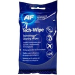 AF International Почистващи кърпички, за екран, без алкохол, мокри, 25 броя, AF "Tech-wipes" AMTW025P (AMTW025P)