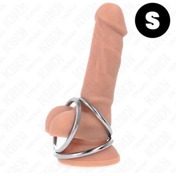 Метален пръстен за пенис и тестиси, троен - Kink Triple Ring S (D-241265)