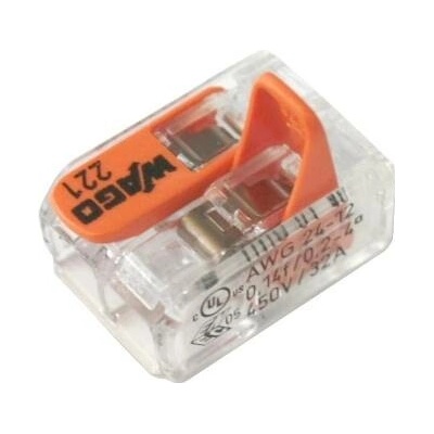 WAGO svorka 221-412 s páčkou 2x4mm