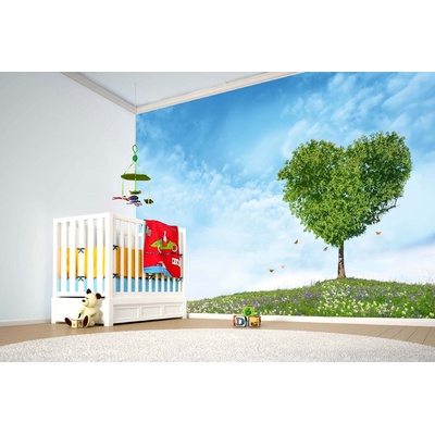 DIMEX ART Самозалепваща се флизелинова фототапета дърво с форма на сърце 375 x 250 см