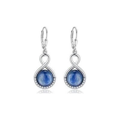 Nubis stříbrné visací náušnice s kyanitem NB-3856