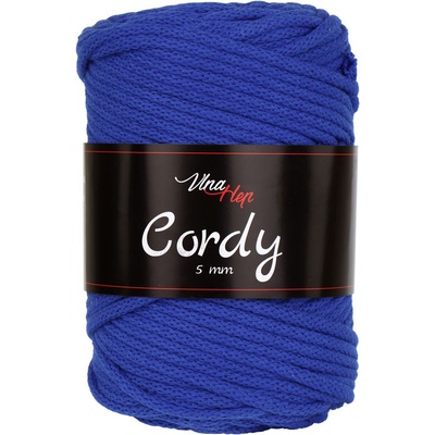 Vlna-hep Cordy 5mm - šňůra - bavlna Cordy 5mm: nová - 8107 Královsky modrá