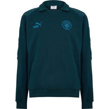 PUMA Mens Manchester City Licensed Drill Top 2025 2026 - Green/Blue