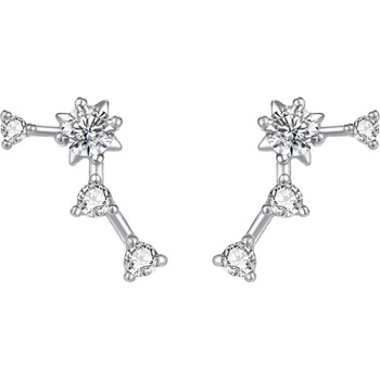 Silenti Jewelry Сребърни обеци "Съзвездие Водолей