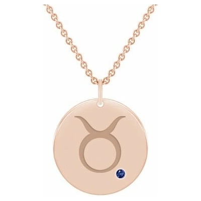 Eppi Zlatý přívěsek se znamením a modrým safírem Býk P35363