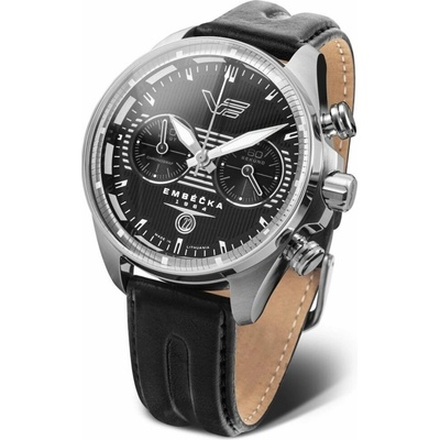 Vostok Europe 6S21/325A497 čierny kožený remienok