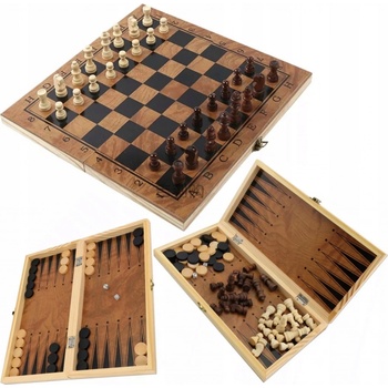 Tradiční šachy 3v1 Maxsell dřevěné