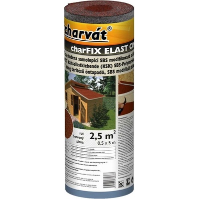 Charvát Pás asfaltový charFIX ELAST COOLna samolepicí červený 0,5x5m