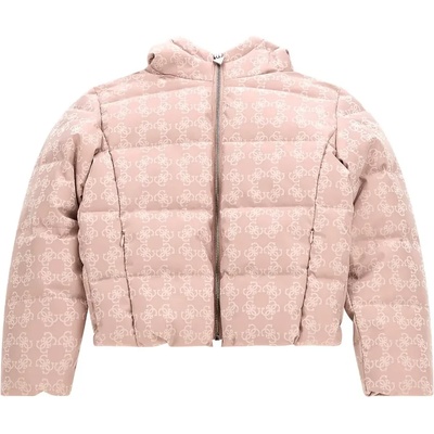 GUESS Зимно яке за момиче в розово с цип и много детайли Guess