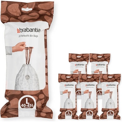 Brabantia Торба за кош Brabantia PerfectFit FlatBack+/Touch размер L, 40-45L, 120 броя, кутия (1005576)
