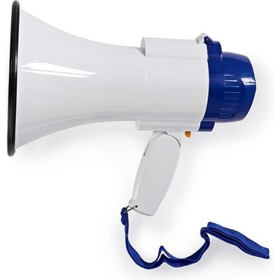 NEDIS Мегафон NEDIS MEPH150WT, обхват: 250 м, макс. сила на звука: 115 dB, вграден микрофон, вградена сирена, бял (MEPH150WT)