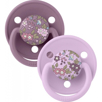 Bibs x Liberty De Lux silikon dudlík kulatý 2 ks violet sky mauve