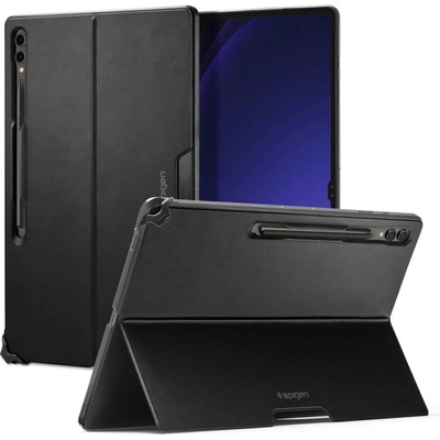 Spigen Луксозен Калъф за Samsung Tab S10/S9 Ultra 14.6", Spigen Thin Fit Pro Case, Черен (ACS06834)