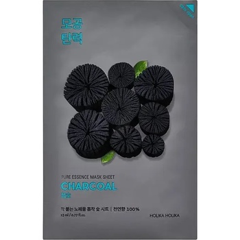 Holika Holika Pure Essence Mask Sheet Charcoal, почистваща маска за лице (8806334378752)