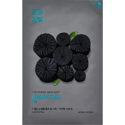 Holika Holika Pure Essence Mask Sheet Charcoal, почистваща маска за лице (8806334378752)