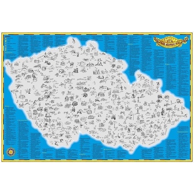 ZES Stírací mapa ČR pro celou rodinu Varianta: laminovaná mapa v lištách, Provedení: bez rámu