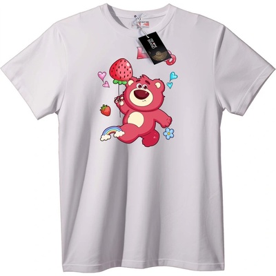 NOONEBRAND Тениска Сладко Мече с Ягода - 2XL, White