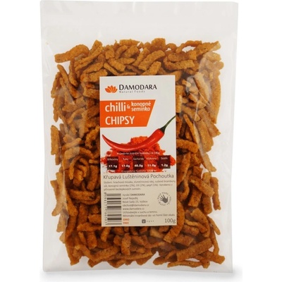 Damodara Chilli chipsy (chilli a konopné semínko) 100g