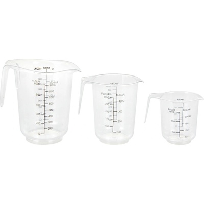 MAKRO - Odmerky umelá hmota 3ks 1000, 500, 250ml