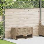 vidaXL Кутия за градински възглавници, бежова, 100x55x55, 5 см, полиратан (4104144)