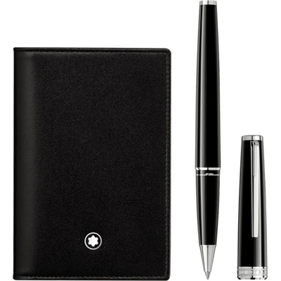 Montblanc Sada rollerball a vizitkář 128954 Černá – Zboží Živě
