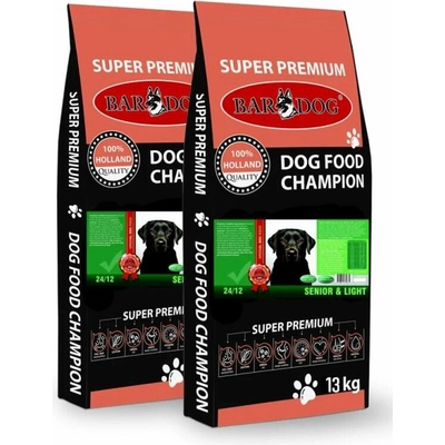 Bardog Senior & Light 24/12 jehněčí maso s rýží 2 x 13 kg