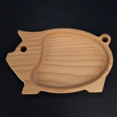 Amadea Miska Dřevěná miska ve tvaru prasete masivní dřevo 20 x 12,50 x 2 cm