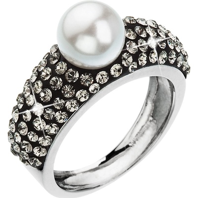 Pavona prsten se Swarovski Elements perla vykládaný 35032.3 Black Diamond