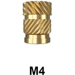Two Trees Вложка за пластмаса M4/S (месинг) - Brass Inset Nuts, 50 броя в пакет