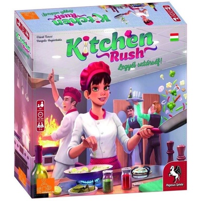 Pegasus Spiele Kitchen Rush! Стани звезда-готвач! - кооперативна игра на унгарски език (Pegasus19262182)