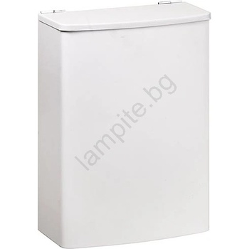 Bemeta Компактен кош 19 x 26, 5 см от неръждаема стомана с бяло покритие (BD0372)